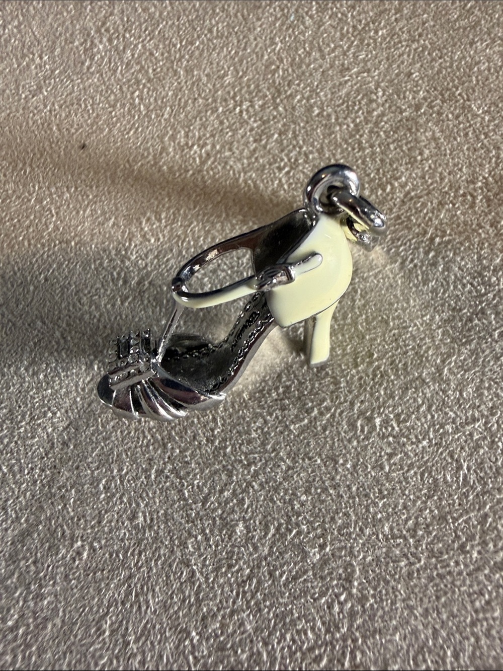Juicy Couture Cream and Silver High Heel Charm Pendant